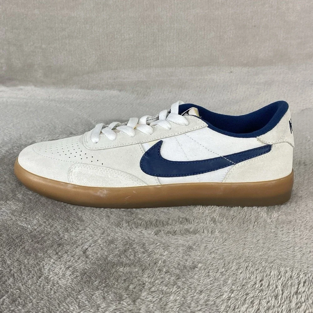 Nike SB Heritage Mens Size 8.5 ~ 9 White Blue Skate Shoes Suede *MISMATCH* NEW